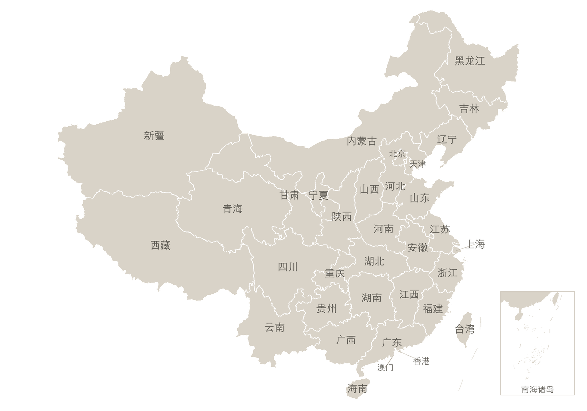中国省级区域地图
